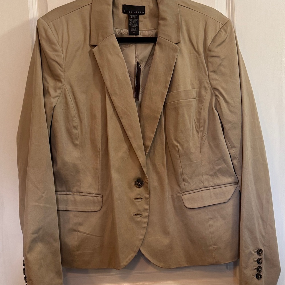Attention Khaki Blazer Jacket